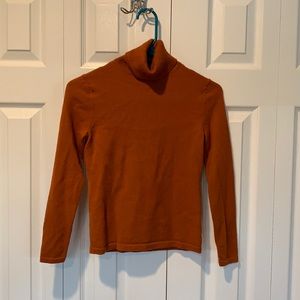 Kate Hill Orange Turtleneck Sweater